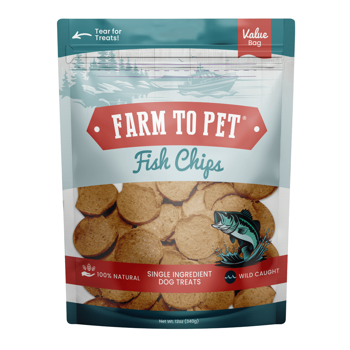 Fish Chips for Dogs | Wild-Caught Fish Dog Treats