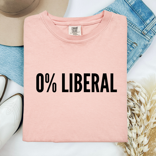 0% Liberal | 100% Cotton Tshirt | Teacher Shirt | Stylish Trendy Apparel