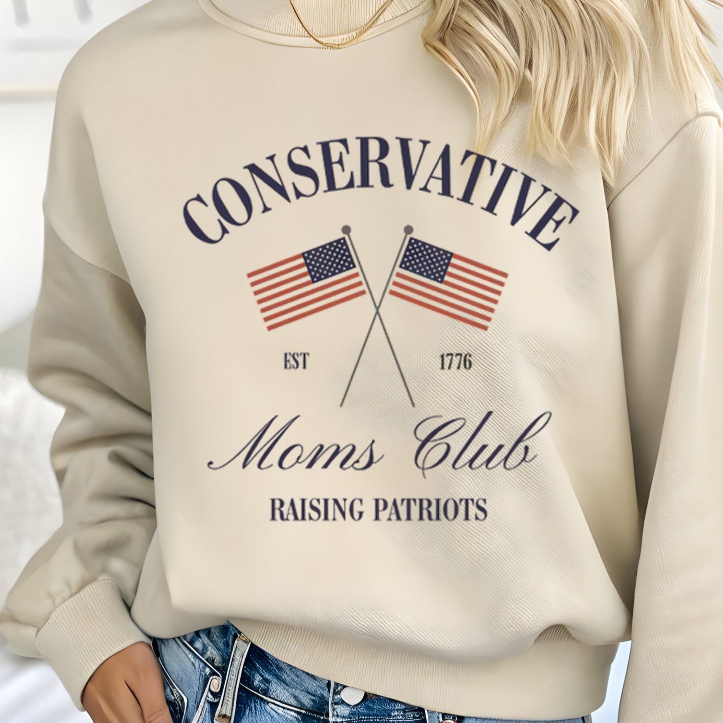 Conservative moms club american Flag | Comfort Colors T-shirt | Teacher Shirt | Stylish Trendy Apparel (Copy)